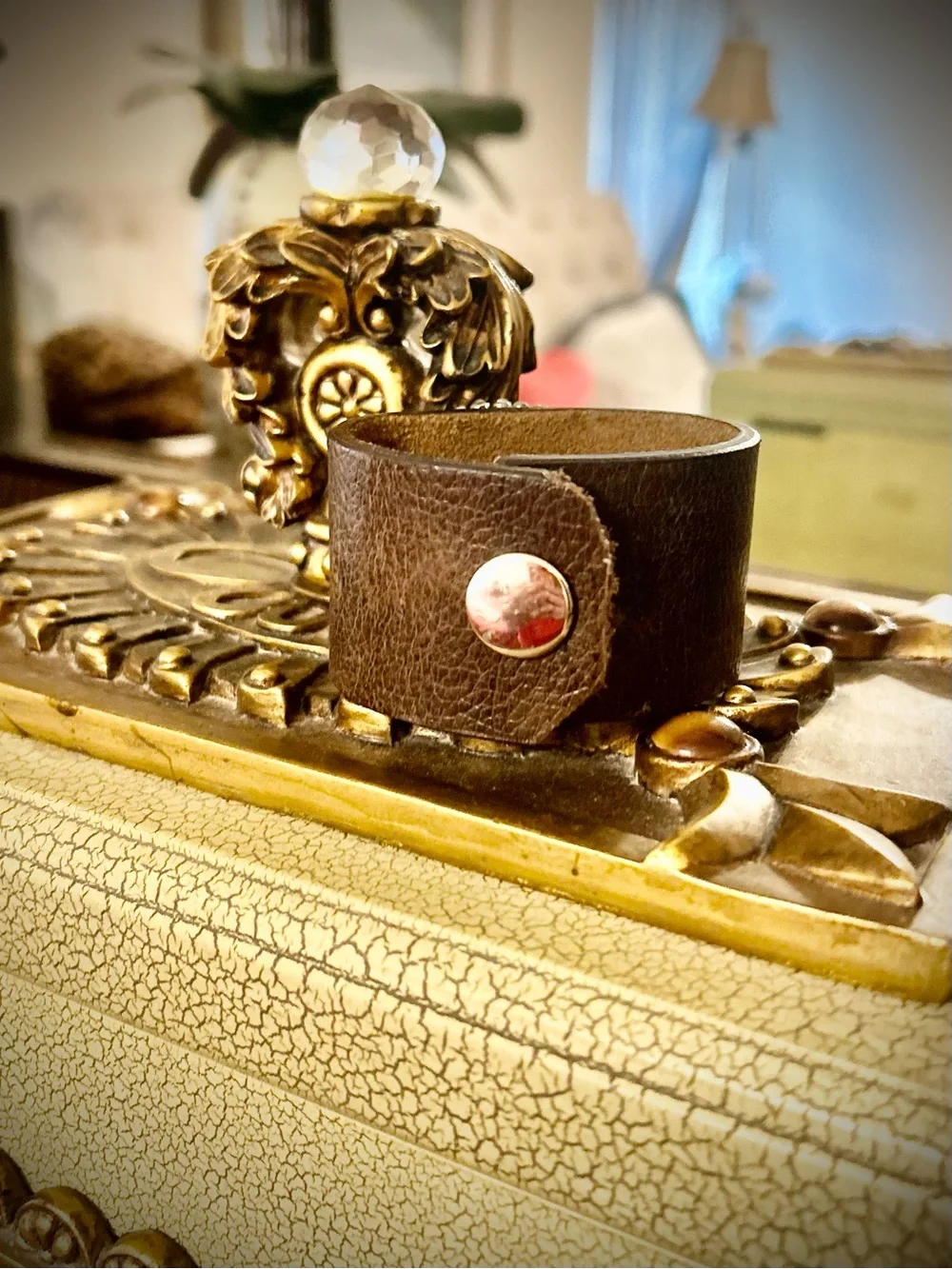 Embrace This Glorious Hot Mess Leather Statement Cuff - Brown
